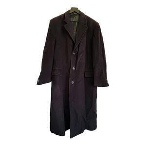 MARK BERMAN & SONS 100% Cashmere Navy Blue Full Length Men’s Winter Coat Jacket